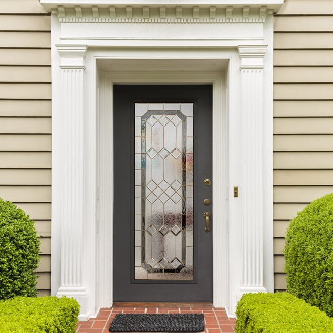 Decorative door on sale glass replacement